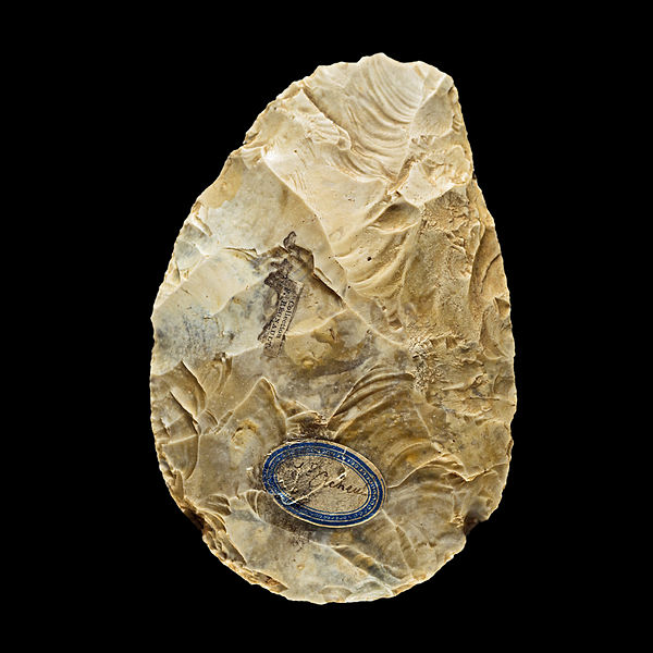 Biface from Saint Acheul, France, from Wikimedia Common