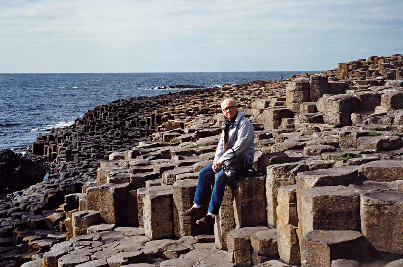 Basalt columns at Devil's Causeway, North Ireland,. Photo by author's wife.